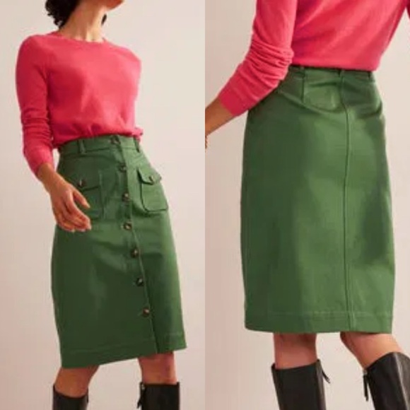 Boden Dresses & Skirts - BODEN Utility Pocket Midi Skirt Green Size 6